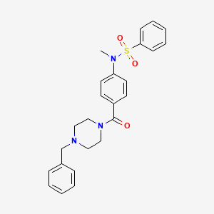 N-{4-[(4-benzyl-1-piperazinyl)carbonyl]phenyl}-N-methylbenzenesulfonamide