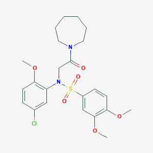 N-[2-(1-azepanyl)-2-oxoethyl]-N-(5-chloro-2-methoxyphenyl)-3,4-dimethoxybenzenesulfonamide