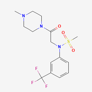 N-[2-(4-methyl-1-piperazinyl)-2-oxoethyl]-N-[3-(trifluoromethyl)phenyl]methanesulfonamide