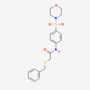 molecular formula C19H22N2O4S2 B3465382 2-(benzylthio)-N-[4-(4-morpholinylsulfonyl)phenyl]acetamide 