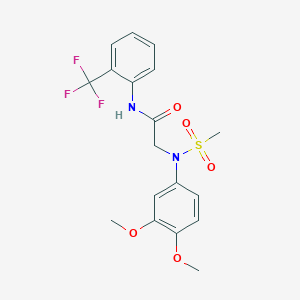 N~2~-(3,4-dimethoxyphenyl)-N~2~-(methylsulfonyl)-N~1~-[2-(trifluoromethyl)phenyl]glycinamide