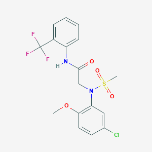 N~2~-(5-chloro-2-methoxyphenyl)-N~2~-(methylsulfonyl)-N~1~-[2-(trifluoromethyl)phenyl]glycinamide