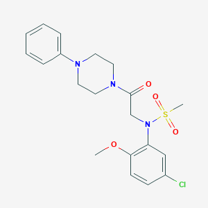 N-(5-chloro-2-methoxyphenyl)-N-[2-oxo-2-(4-phenyl-1-piperazinyl)ethyl]methanesulfonamide