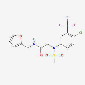 N~2~-[4-chloro-3-(trifluoromethyl)phenyl]-N~1~-(2-furylmethyl)-N~2~-(methylsulfonyl)glycinamide