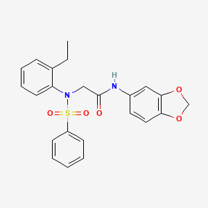 N~1~-1,3-benzodioxol-5-yl-N~2~-(2-ethylphenyl)-N~2~-(phenylsulfonyl)glycinamide