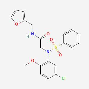 N~2~-(5-chloro-2-methoxyphenyl)-N~1~-(2-furylmethyl)-N~2~-(phenylsulfonyl)glycinamide