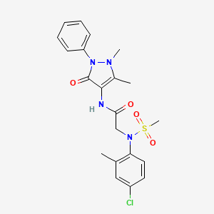 N~2~-(4-chloro-2-methylphenyl)-N~1~-(1,5-dimethyl-3-oxo-2-phenyl-2,3-dihydro-1H-pyrazol-4-yl)-N~2~-(methylsulfonyl)glycinamide