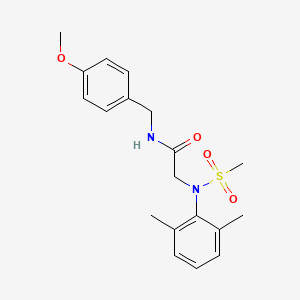 N~2~-(2,6-dimethylphenyl)-N~1~-(4-methoxybenzyl)-N~2~-(methylsulfonyl)glycinamide