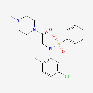 N-(5-chloro-2-methylphenyl)-N-[2-(4-methyl-1-piperazinyl)-2-oxoethyl]benzenesulfonamide