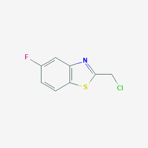 molecular formula C8H5ClFNS B034655 5-Fluoro-2-chloromethylbenzothiazole CAS No. 110704-60-4