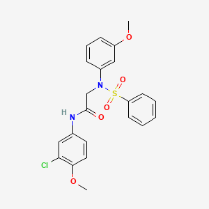 N~1~-(3-chloro-4-methoxyphenyl)-N~2~-(3-methoxyphenyl)-N~2~-(phenylsulfonyl)glycinamide