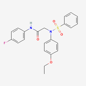 N~2~-(4-ethoxyphenyl)-N~1~-(4-fluorophenyl)-N~2~-(phenylsulfonyl)glycinamide