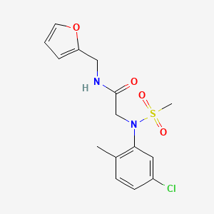 N~2~-(5-chloro-2-methylphenyl)-N~1~-(2-furylmethyl)-N~2~-(methylsulfonyl)glycinamide