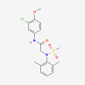 N~1~-(3-chloro-4-methoxyphenyl)-N~2~-(2,6-dimethylphenyl)-N~2~-(methylsulfonyl)glycinamide