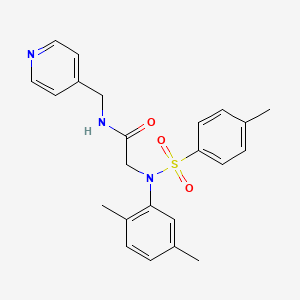 molecular formula C23H25N3O3S B3465542 N~2~-(2,5-dimethylphenyl)-N~2~-[(4-methylphenyl)sulfonyl]-N~1~-(4-pyridinylmethyl)glycinamide 