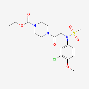 ethyl 4-[N-(3-chloro-4-methoxyphenyl)-N-(methylsulfonyl)glycyl]-1-piperazinecarboxylate