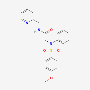 molecular formula C21H21N3O4S B3465568 N~2~-[(4-methoxyphenyl)sulfonyl]-N~2~-phenyl-N~1~-(2-pyridinylmethyl)glycinamide 