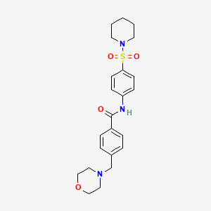 molecular formula C23H29N3O4S B3465574 4-(4-morpholinylmethyl)-N-[4-(1-piperidinylsulfonyl)phenyl]benzamide 