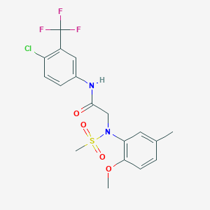 N~1~-[4-chloro-3-(trifluoromethyl)phenyl]-N~2~-(2-methoxy-5-methylphenyl)-N~2~-(methylsulfonyl)glycinamide