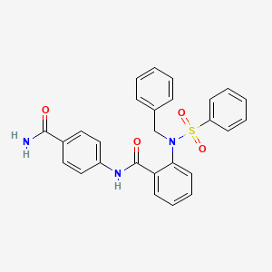 N-[4-(aminocarbonyl)phenyl]-2-[benzyl(phenylsulfonyl)amino]benzamide