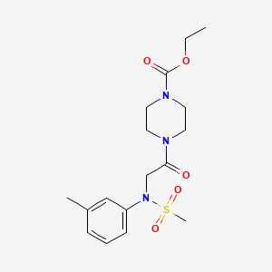 ethyl 4-[N-(3-methylphenyl)-N-(methylsulfonyl)glycyl]-1-piperazinecarboxylate