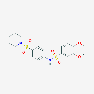 N-[4-(1-piperidinylsulfonyl)phenyl]-2,3-dihydro-1,4-benzodioxine-6-sulfonamide