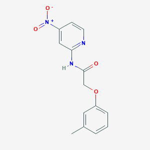 2-(3-methylphenoxy)-N-(4-nitro-2-pyridinyl)acetamide