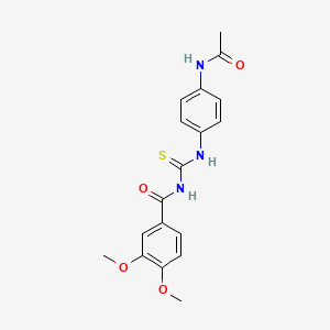 N-({[4-(acetylamino)phenyl]amino}carbonothioyl)-3,4-dimethoxybenzamide