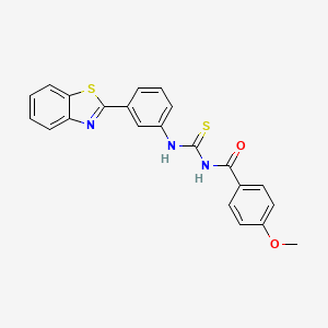 N-({[3-(1,3-benzothiazol-2-yl)phenyl]amino}carbonothioyl)-4-methoxybenzamide