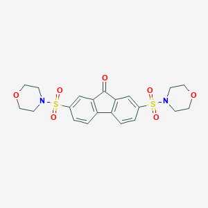 molecular formula C21H22N2O7S2 B346575 2,7-Bis(morpholin-4-ylsulfonyl)fluoren-9-one CAS No. 130824-23-6