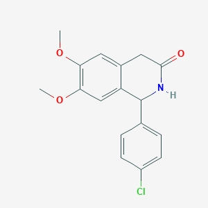 molecular formula C17H16ClNO3 B346576 1-(4-chlorophenyl)-6,7-dimethoxy-1,4-dihydro-3(2H)-isoquinolinone 