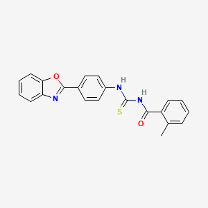 N-({[4-(1,3-benzoxazol-2-yl)phenyl]amino}carbonothioyl)-2-methylbenzamide