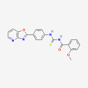 2-methoxy-N-{[(4-[1,3]oxazolo[4,5-b]pyridin-2-ylphenyl)amino]carbonothioyl}benzamide