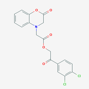 2-(3,4-dichlorophenyl)-2-oxoethyl (2-oxo-2,3-dihydro-4H-1,4-benzoxazin-4-yl)acetate