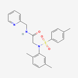 molecular formula C23H25N3O3S B3465796 N~2~-(2,5-dimethylphenyl)-N~2~-[(4-methylphenyl)sulfonyl]-N~1~-(2-pyridinylmethyl)glycinamide 