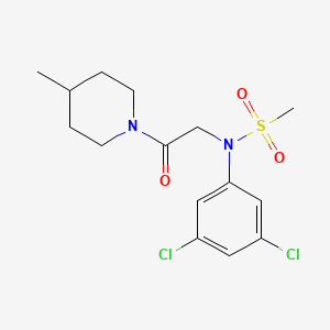 molecular formula C15H20Cl2N2O3S B3465799 N-(3,5-dichlorophenyl)-N-[2-(4-methyl-1-piperidinyl)-2-oxoethyl]methanesulfonamide 