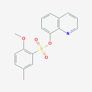 molecular formula C17H15NO4S B346581 8-Quinolyl 2-methoxy-5-methylbenzenesulfonate CAS No. 325992-10-7