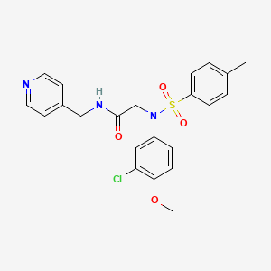 molecular formula C22H22ClN3O4S B3465830 N~2~-(3-chloro-4-methoxyphenyl)-N~2~-[(4-methylphenyl)sulfonyl]-N~1~-(4-pyridinylmethyl)glycinamide CAS No. 367920-41-0