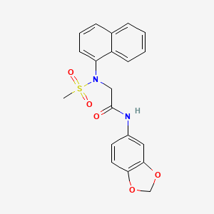 N~1~-1,3-benzodioxol-5-yl-N~2~-(methylsulfonyl)-N~2~-1-naphthylglycinamide