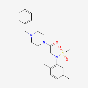 N-[2-(4-benzyl-1-piperazinyl)-2-oxoethyl]-N-(2,5-dimethylphenyl)methanesulfonamide