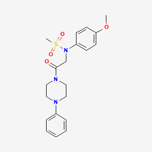 N-(4-methoxyphenyl)-N-[2-oxo-2-(4-phenyl-1-piperazinyl)ethyl]methanesulfonamide