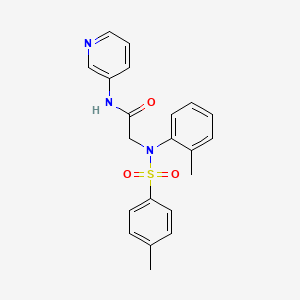 molecular formula C21H21N3O3S B3465851 N~2~-(2-methylphenyl)-N~2~-[(4-methylphenyl)sulfonyl]-N~1~-3-pyridinylglycinamide 