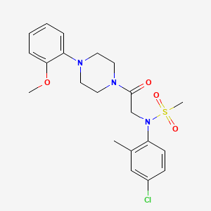 N-(4-chloro-2-methylphenyl)-N-{2-[4-(2-methoxyphenyl)-1-piperazinyl]-2-oxoethyl}methanesulfonamide