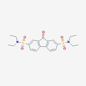 molecular formula C21H26N2O5S2 B346586 N2,N2,N7,N7-tetraethyl-9-oxo-9H-fluorene-2,7-disulfonamide 