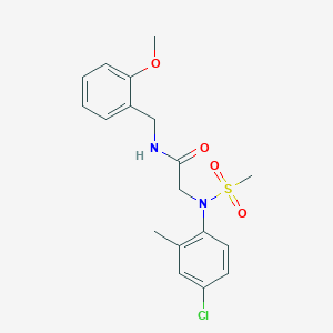 N~2~-(4-chloro-2-methylphenyl)-N~1~-(2-methoxybenzyl)-N~2~-(methylsulfonyl)glycinamide