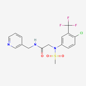 N~2~-[4-chloro-3-(trifluoromethyl)phenyl]-N~2~-(methylsulfonyl)-N~1~-(3-pyridinylmethyl)glycinamide