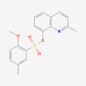 molecular formula C18H17NO4S B346587 (2-Methylquinolin-8-yl) 2-methoxy-5-methylbenzenesulfonate CAS No. 325992-12-9