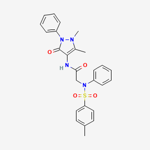 molecular formula C26H26N4O4S B3465932 N~1~-(1,5-dimethyl-3-oxo-2-phenyl-2,3-dihydro-1H-pyrazol-4-yl)-N~2~-[(4-methylphenyl)sulfonyl]-N~2~-phenylglycinamide 