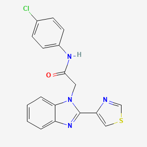 N-(4-chlorophenyl)-2-[2-(1,3-thiazol-4-yl)-1H-benzimidazol-1-yl]acetamide