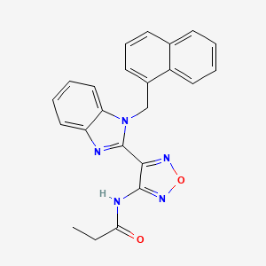 N-{4-[1-(1-naphthylmethyl)-1H-benzimidazol-2-yl]-1,2,5-oxadiazol-3-yl}propanamide